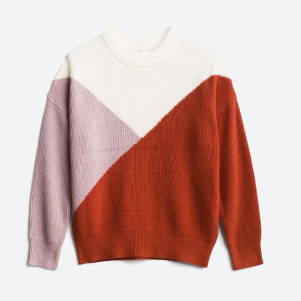 Karmiti Diagonal Colorblock Pullover